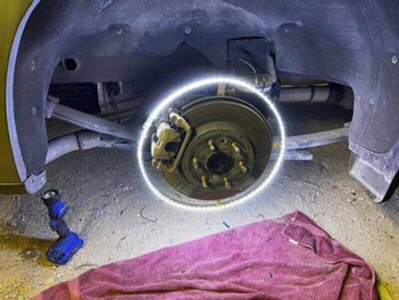 4PCS Quad Row Brightest 17.5" Wheel Rings Lights illuminated Strobe White LEDs