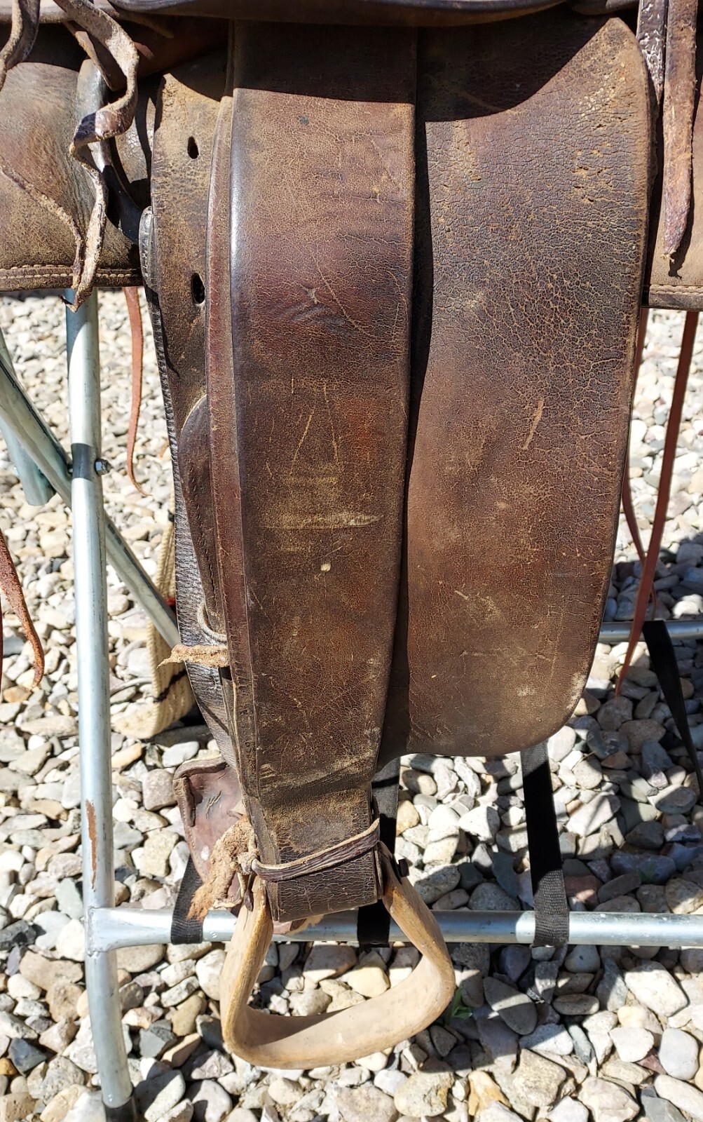 Antique Joseph Sullivan Fort Benton Montana - Saddle - Square Skirt - 13" seat