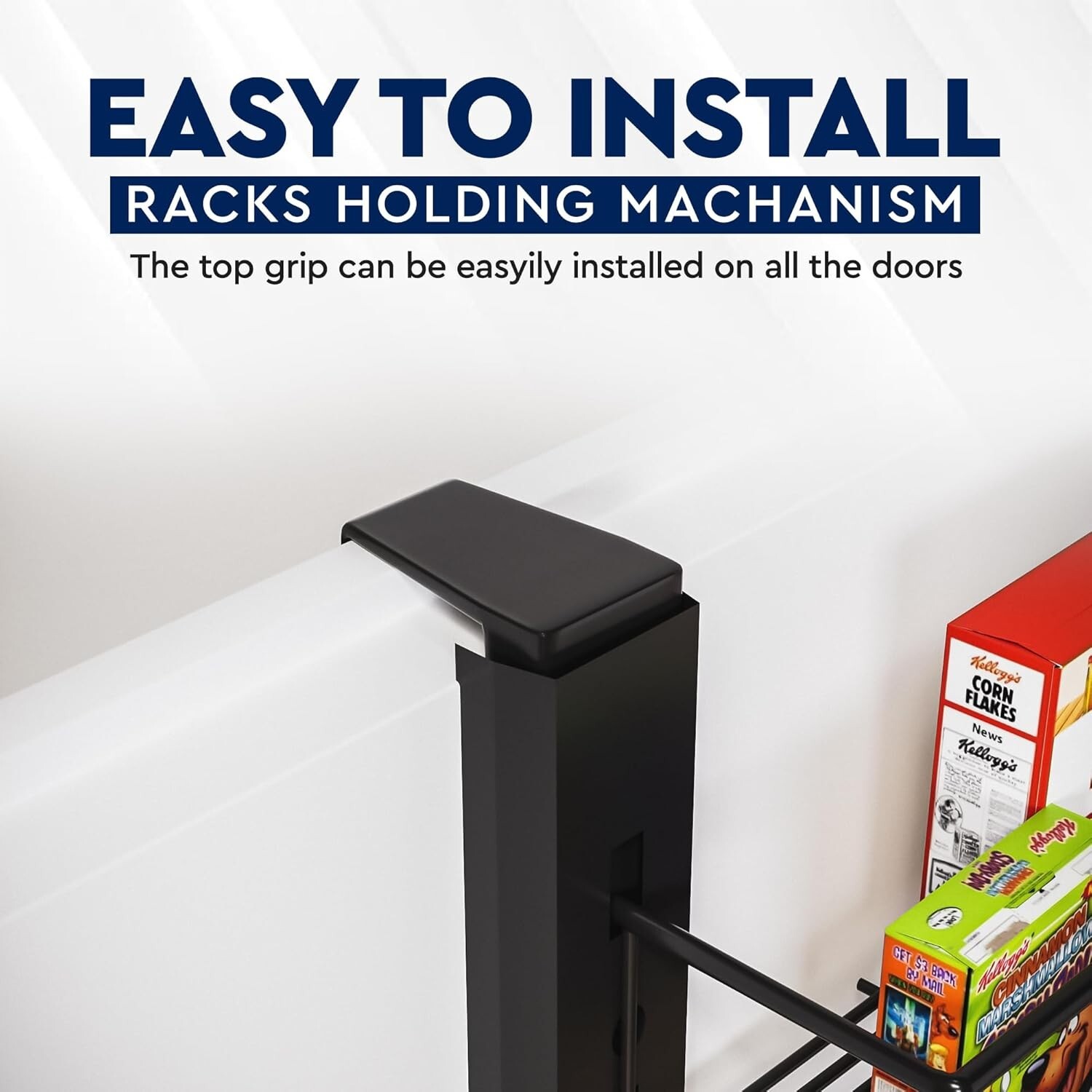 8-Tier Pantry Door Organizer, Spice Rack with Adjustable Baskets