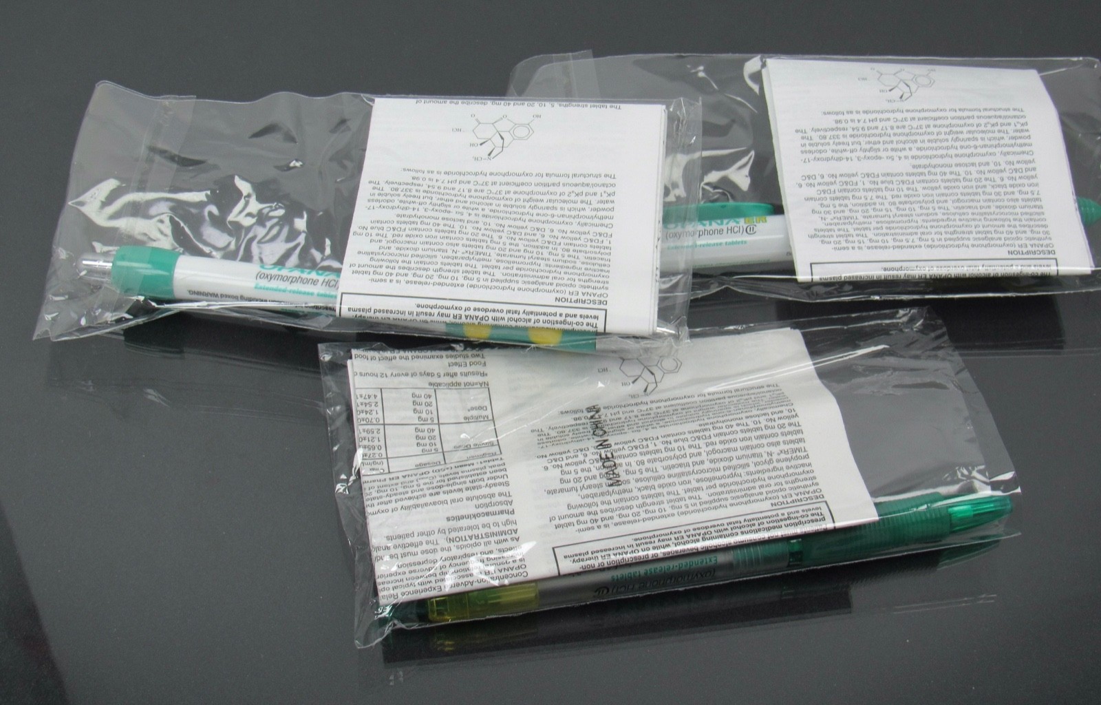 OPANA Lot Clock Pens Magnets Floating Pills Note Holder Drug Rep Pharmaceutical