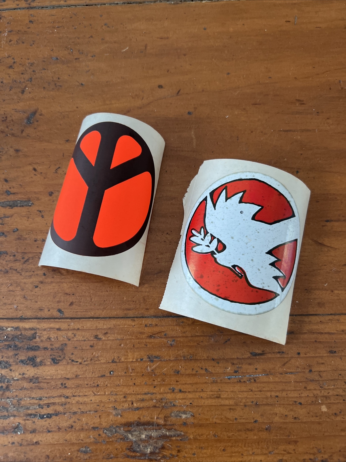 Vintage Original Flower Power Peace Hippie Stickers Woodstock Lot of 2