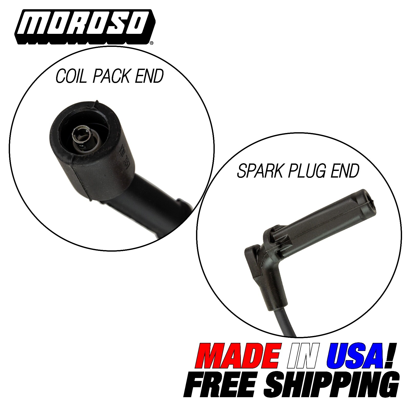 MOROSO LS SPARK PLUG IGNITION WIRE 11" CHEVY GMC CADILLAC 4.8L 5.3L 6.0L 6.2L