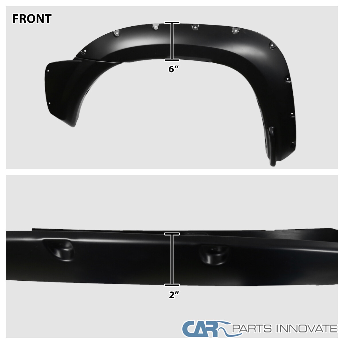 Fit 12-15 Toyata Tacoma Pickup Black Pocket Rivet Fender Flares Replacement 4PC