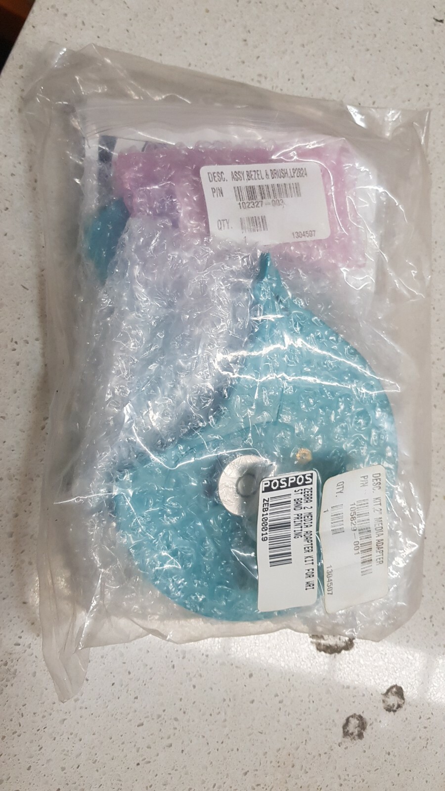 Genuine Zebra Printer Kit, 2 Inch Media Adapter 105829001 Brand New See Pics