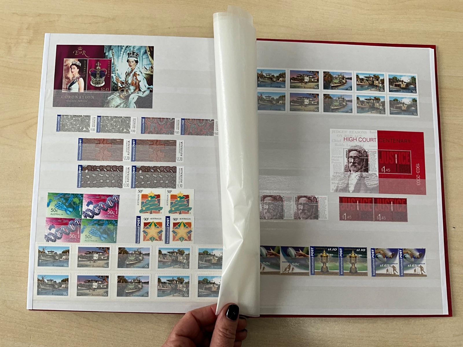 Australia Stamps 2002-2004 MNH Booklets Blocks Sets in 32 sided stock book #SA11