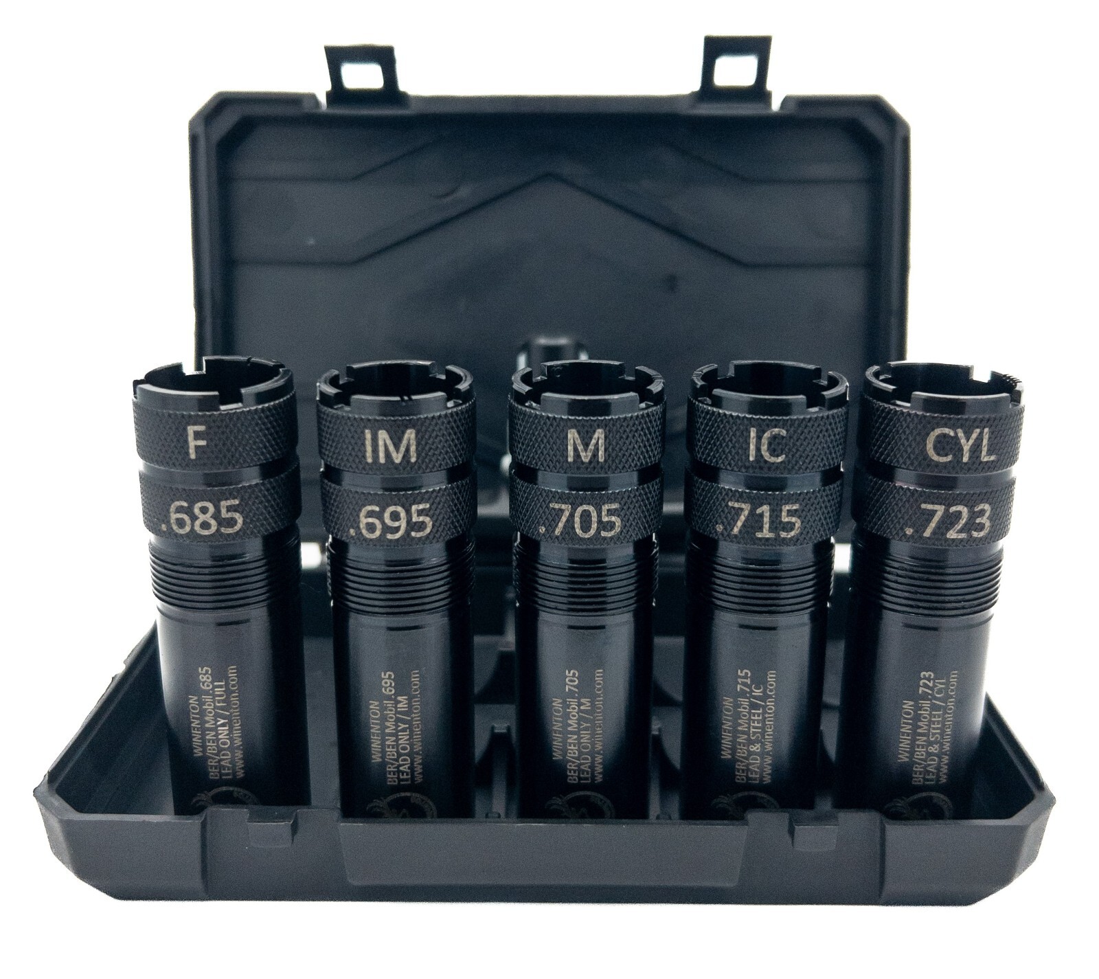 Beretta/Benelli Mobil Thread 12ga Extended Choke Tubes Set 5 pcs Black Winenton™