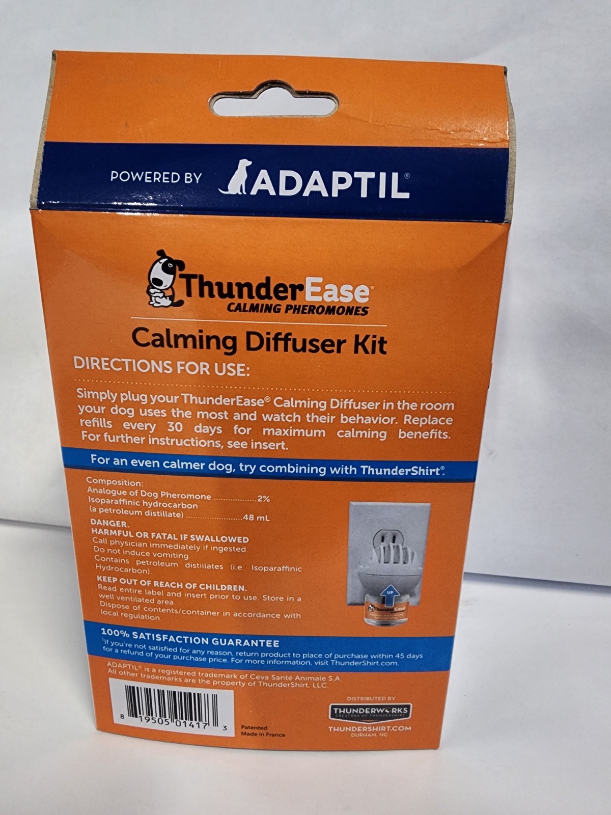 ThunderEase Adaptil Dog Calming Pheromone Plug-In Diffuser Kit 11/2027