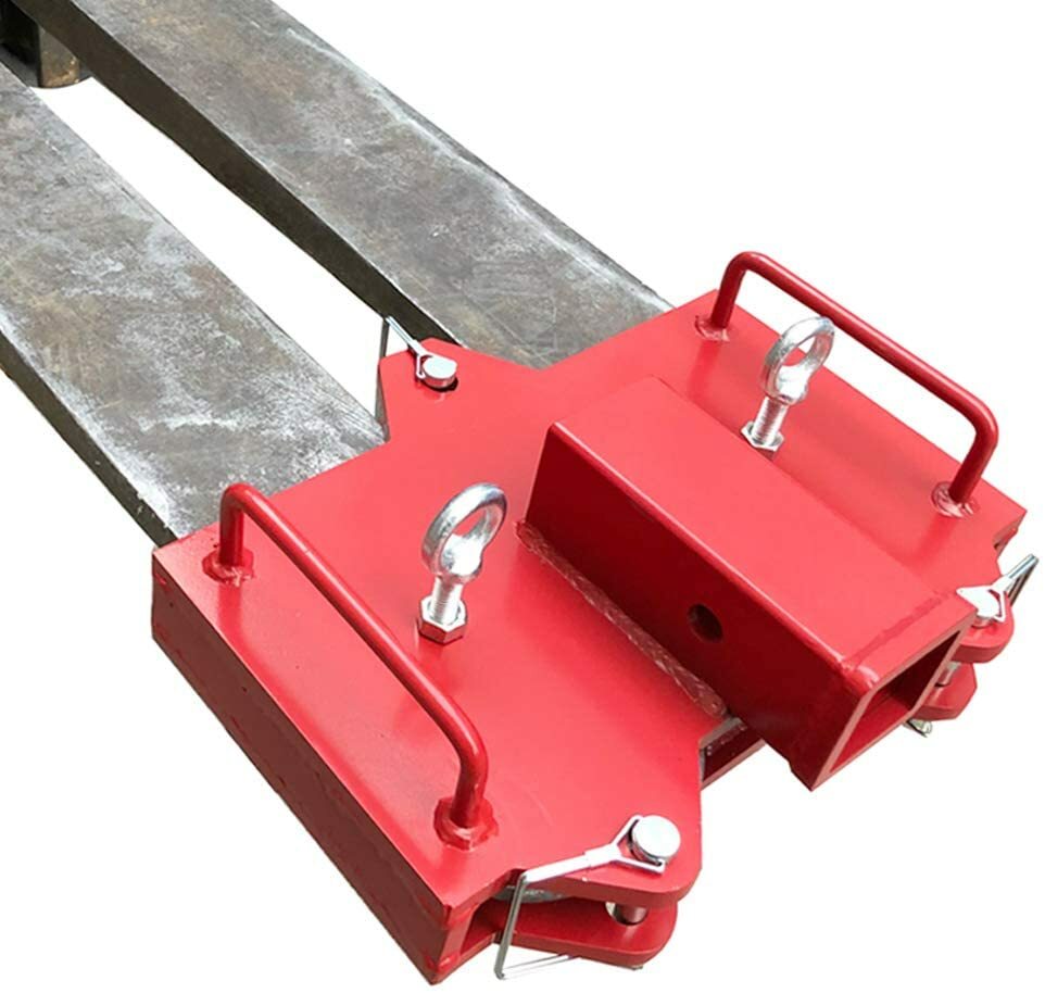 2'' Forklift Trailer Hitch Receiver Tow Hitch Attachments for Dual Pallet Fork