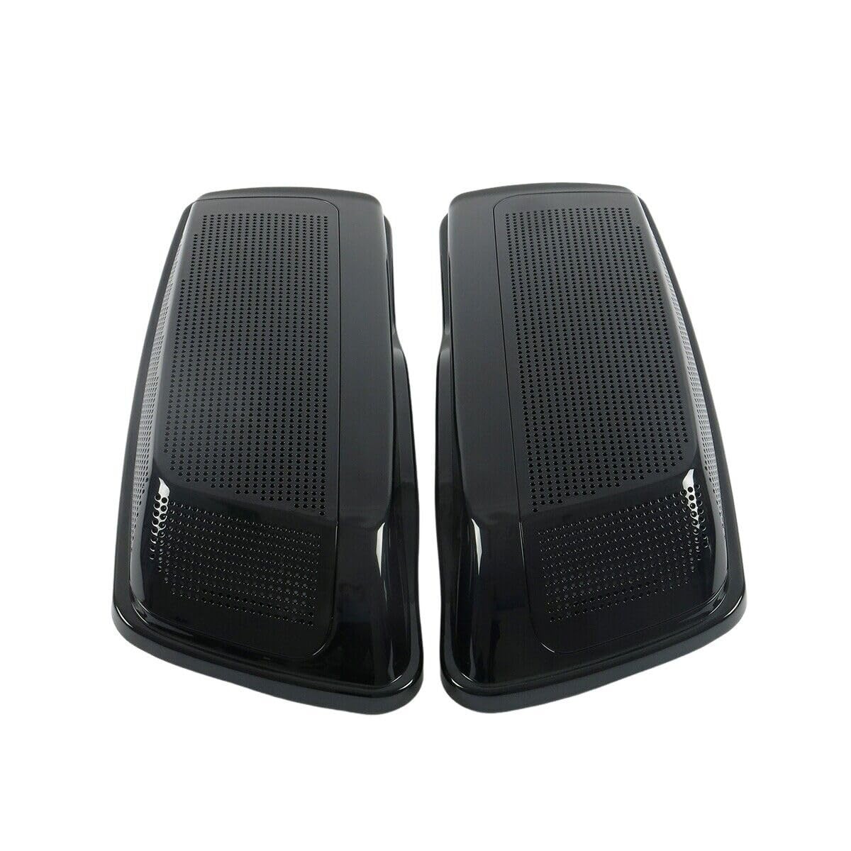 Black Dual 6x9 Saddlebag Speaker Lids for Harley Touring 2014-2024