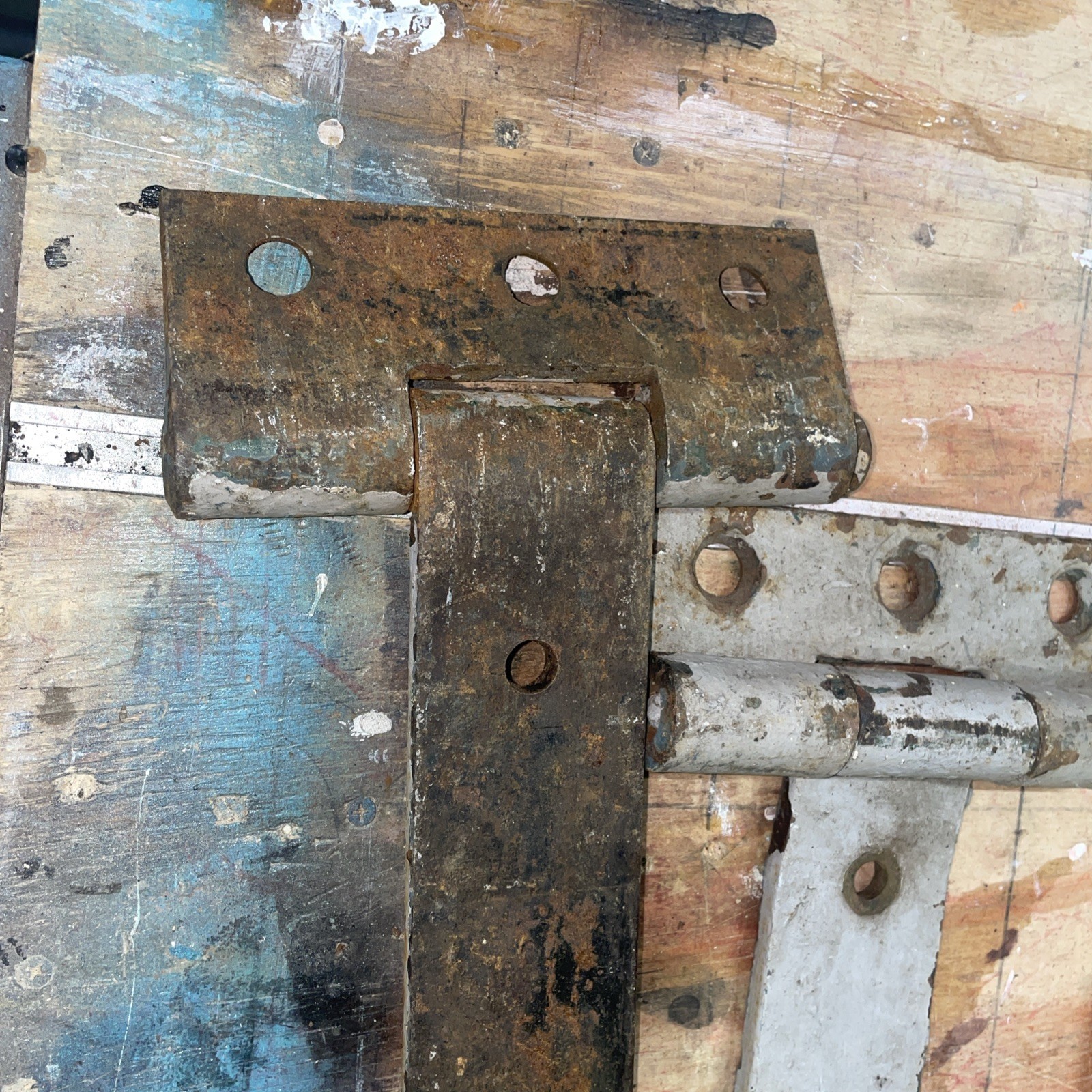 Antique Large Strap Hinges 25” industrial Hardware garage Barn Rustic Door