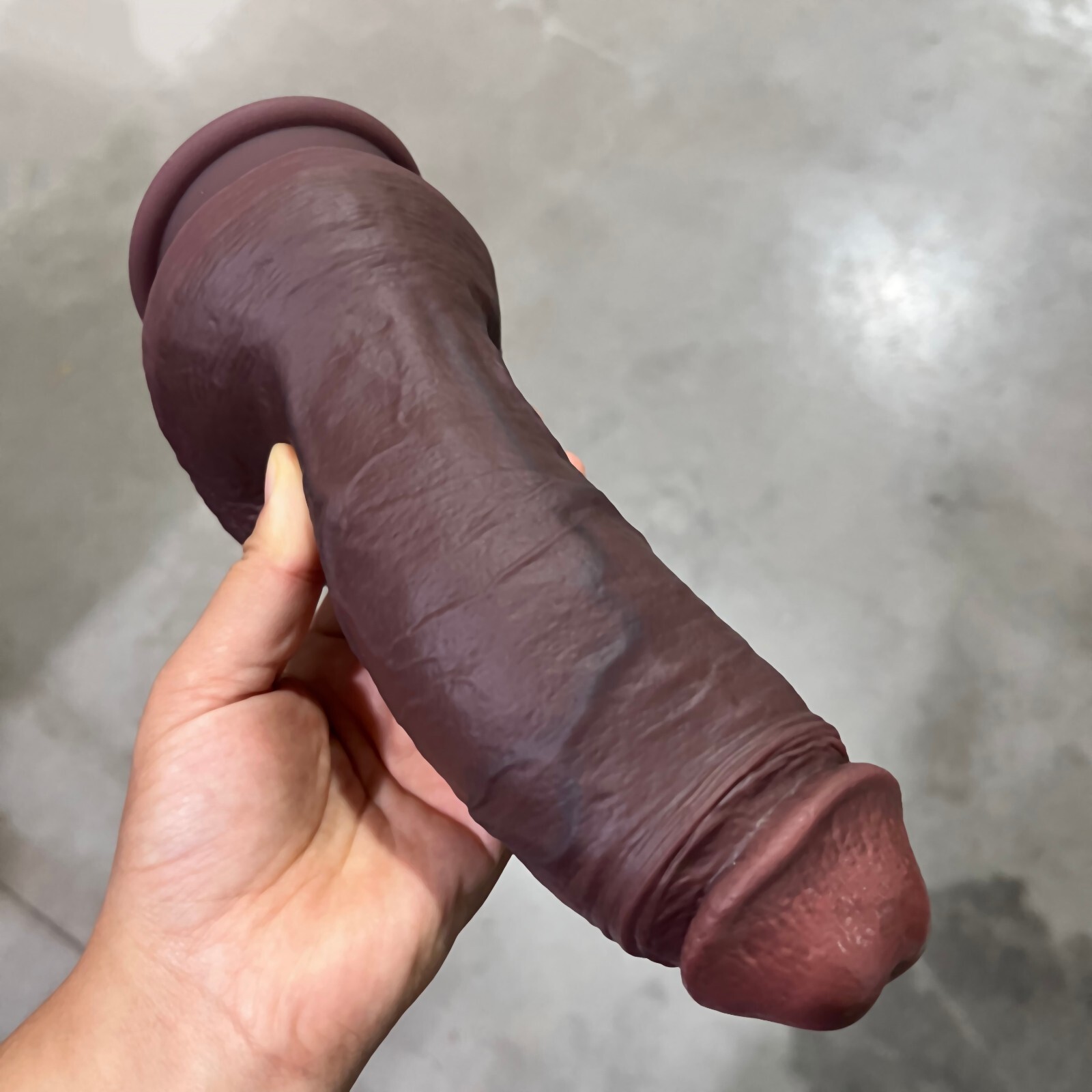 Chocolate Cock 8 Inch Realistic Dildo Black BBC Dong Big Fat Thick Girth Sex Toy