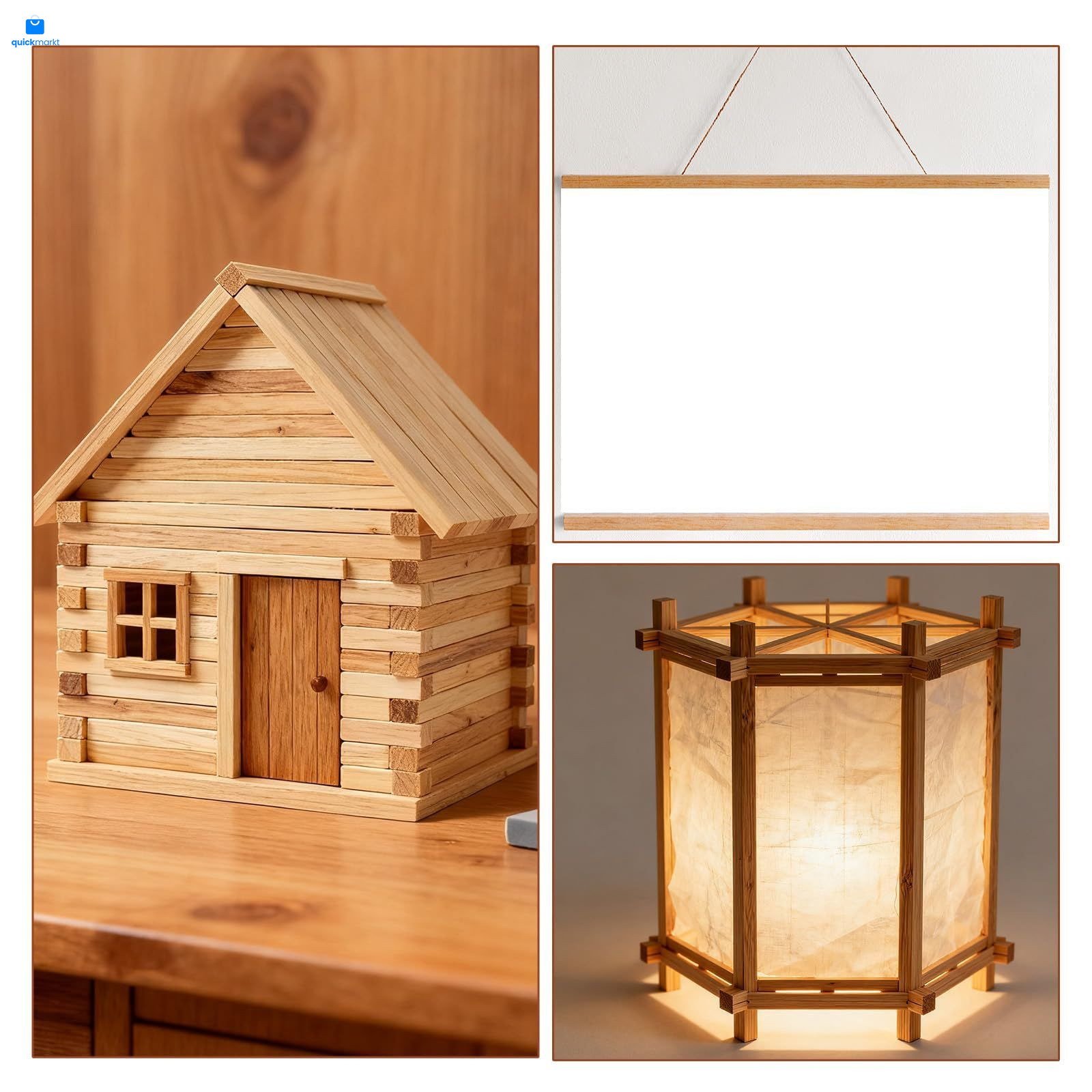 1/8" x 12" 50PCS Square Wooden Dowel Rods Small Wood brown