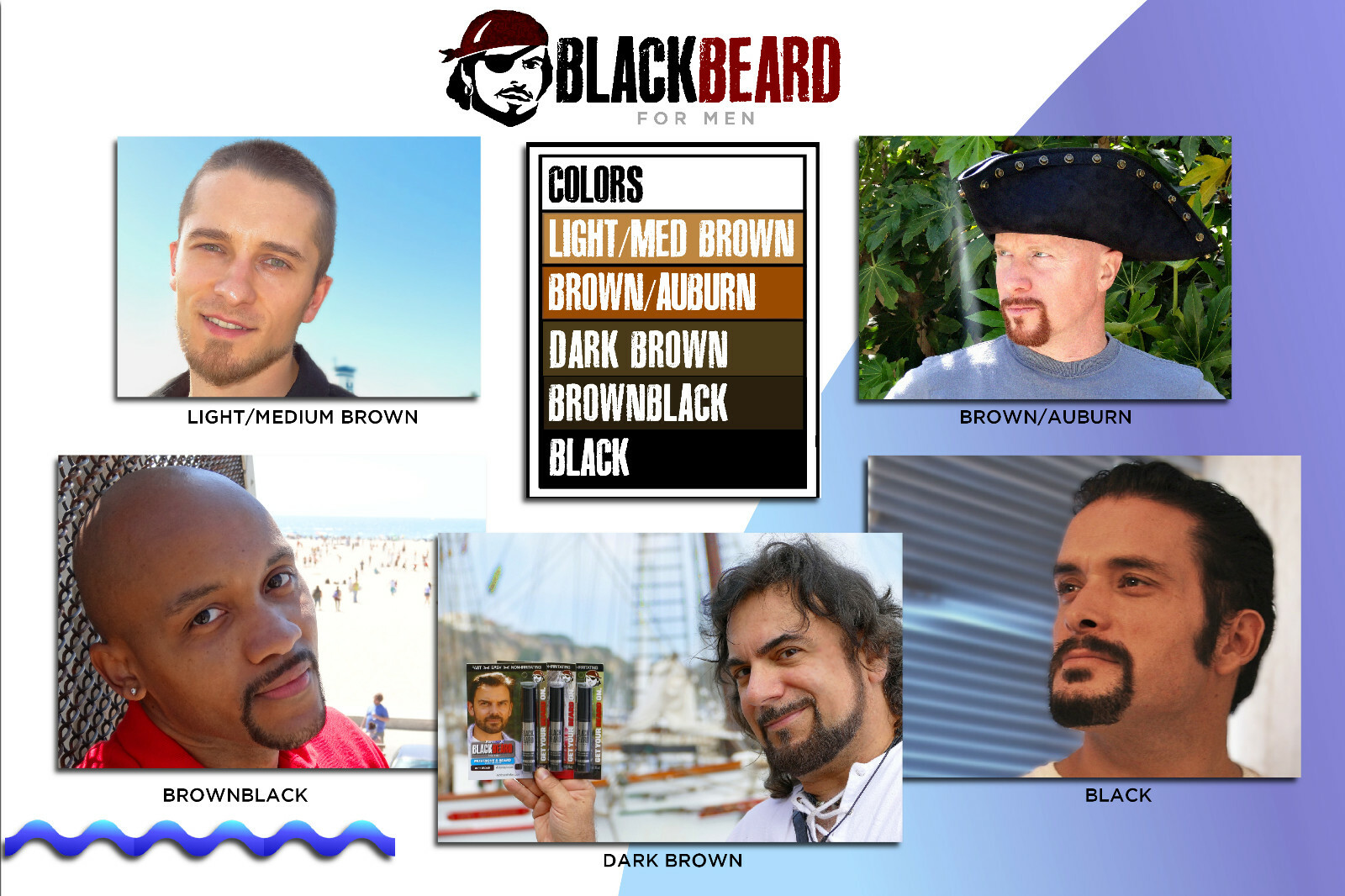 Blackbeard for Men Formula X Instant, Hypoallergenic Brush-On Beard Color, 1-pk