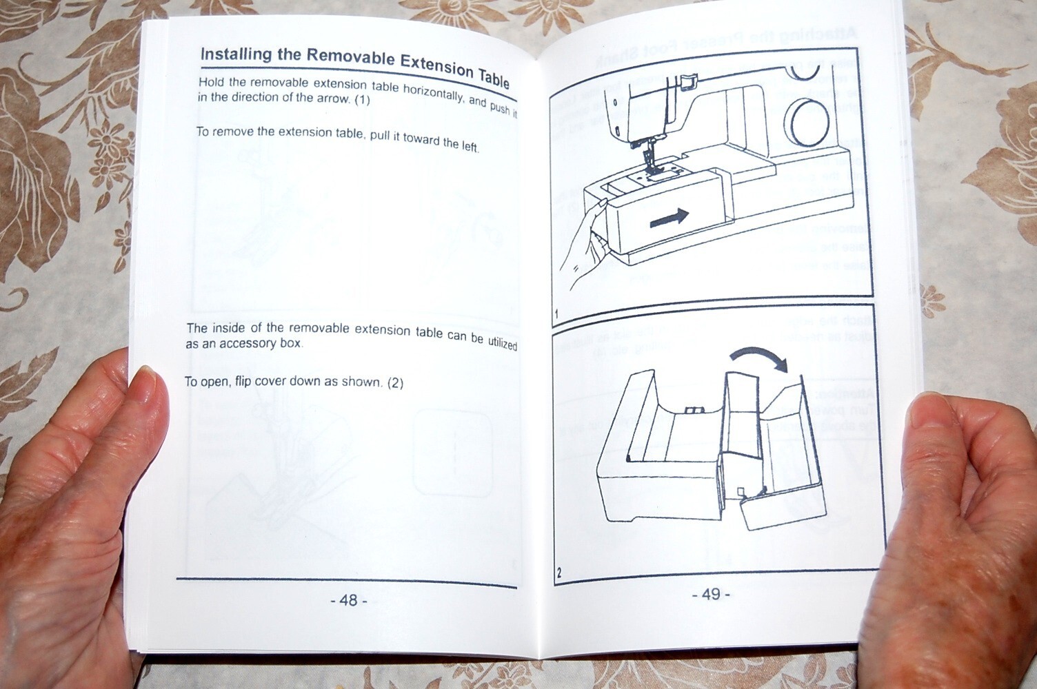 Rare LARGE-PRINT English-Edition Instructions Manual, Singer Sewing Machine 44s