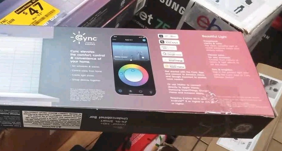 GE 93131253 Cync Reveal HD+ Smart LED Under Cabinet Light Color Changing 24in