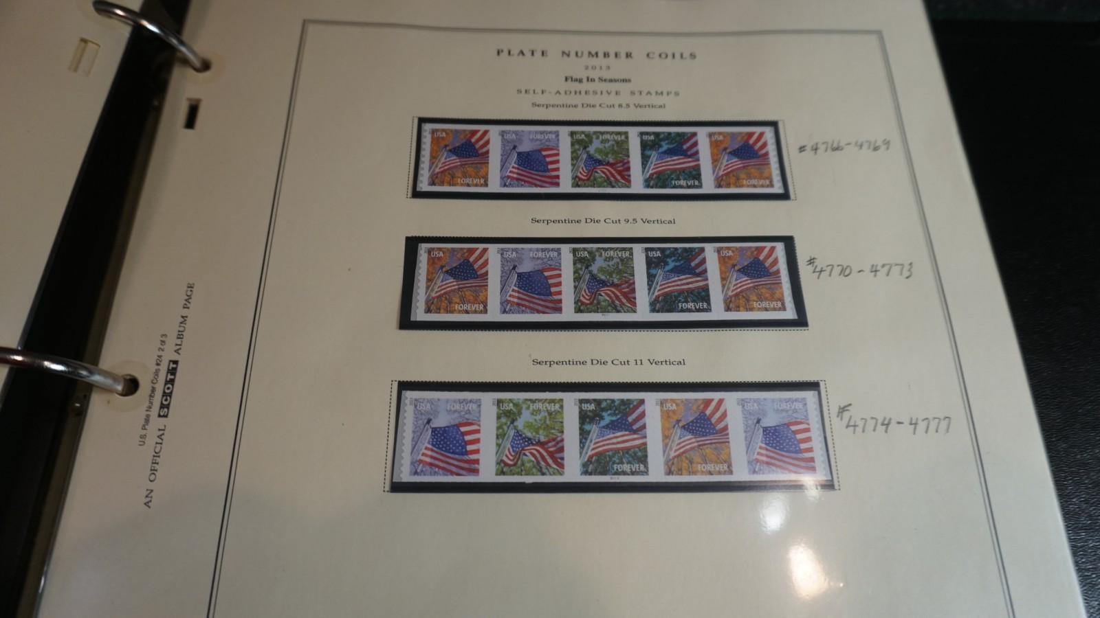 Gorgeous collection of Plate number coils in Scott album 1988-2015 MNH stamps
