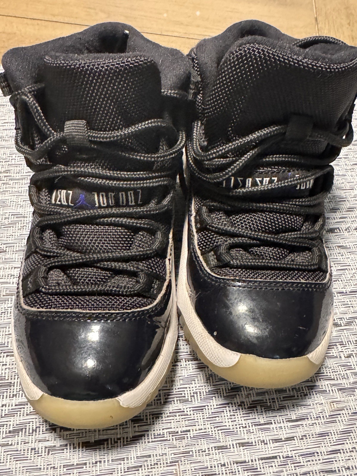 Nike Air Jordan Retro 11 Kids Size 11c Space Jam Black Shoes 378039-003