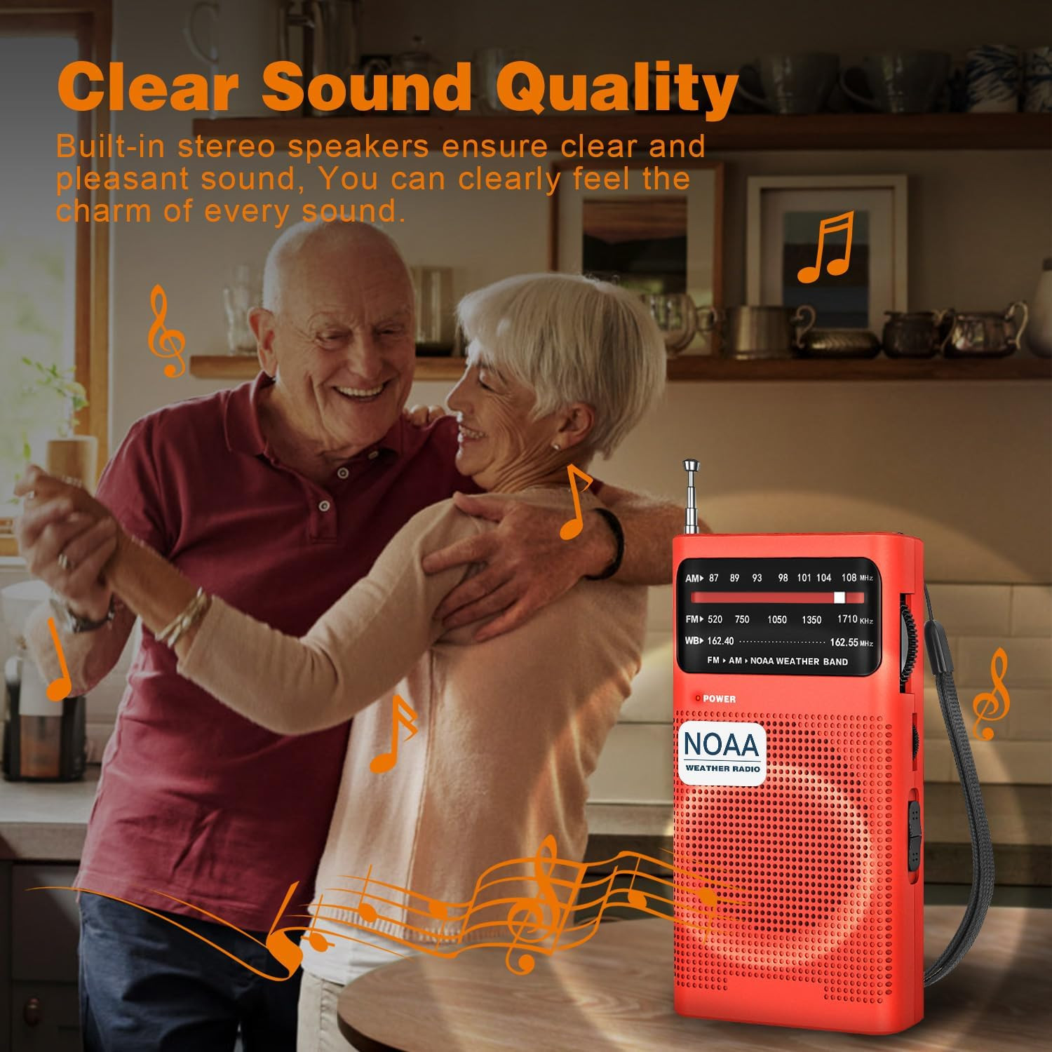 NOAA Weather Radio, AM FM NOAA Emergency Radio Portable with Best Reception, Hea