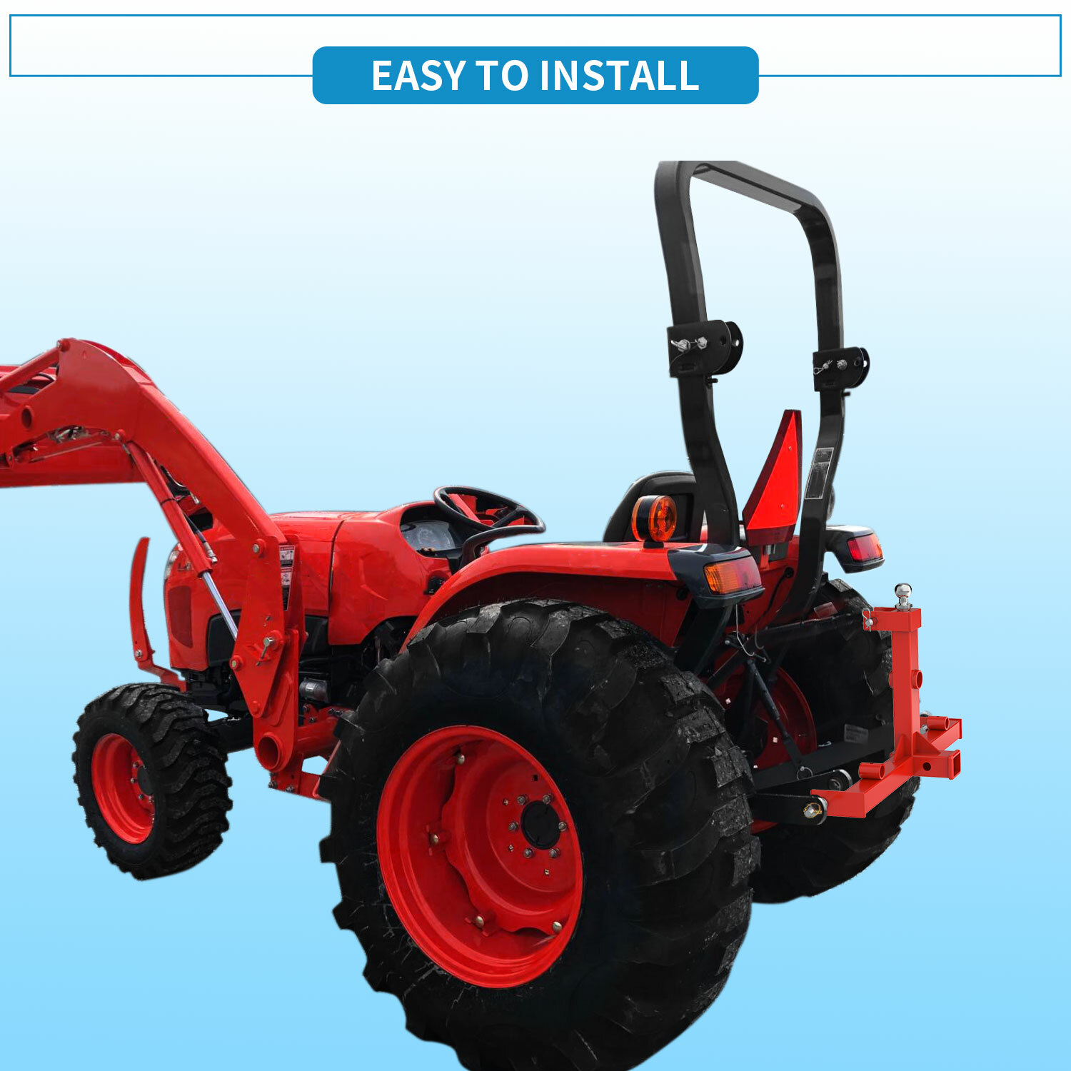 3 Point Gooseneck Receiver Hitch Trailer Mover Ball Drawbar CAT 1 Spear Receiver