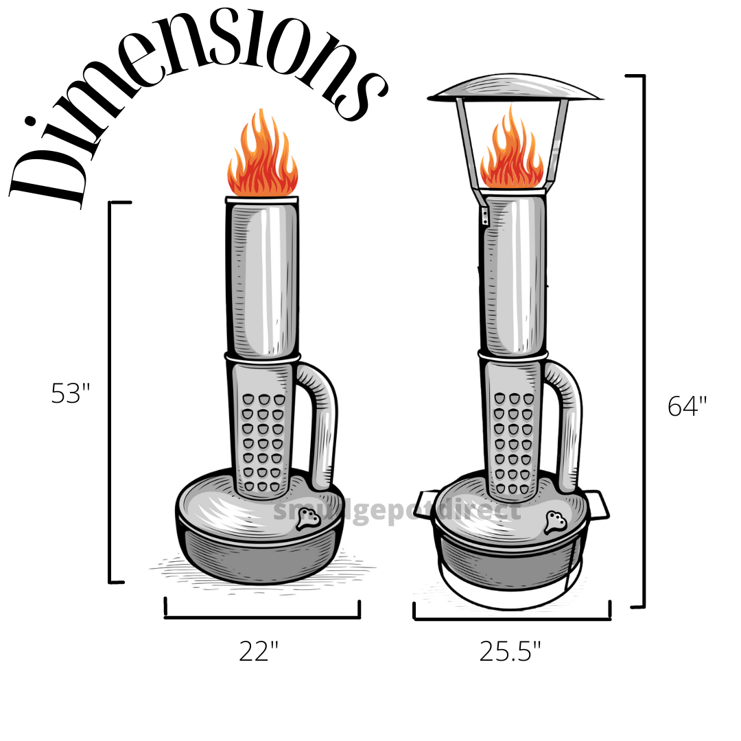 Smudge Pot Direct® Smudge Pot Outdoor Heater with Heat Dish Fast Free Shipping