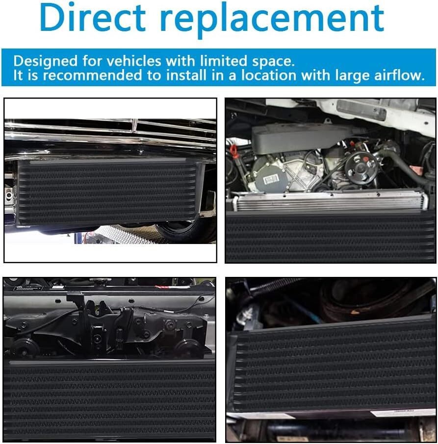 New 10 Row 10AN Aluminium Engine Transmission Oil Cooler Kit w/ 6AN 8AN Adapter