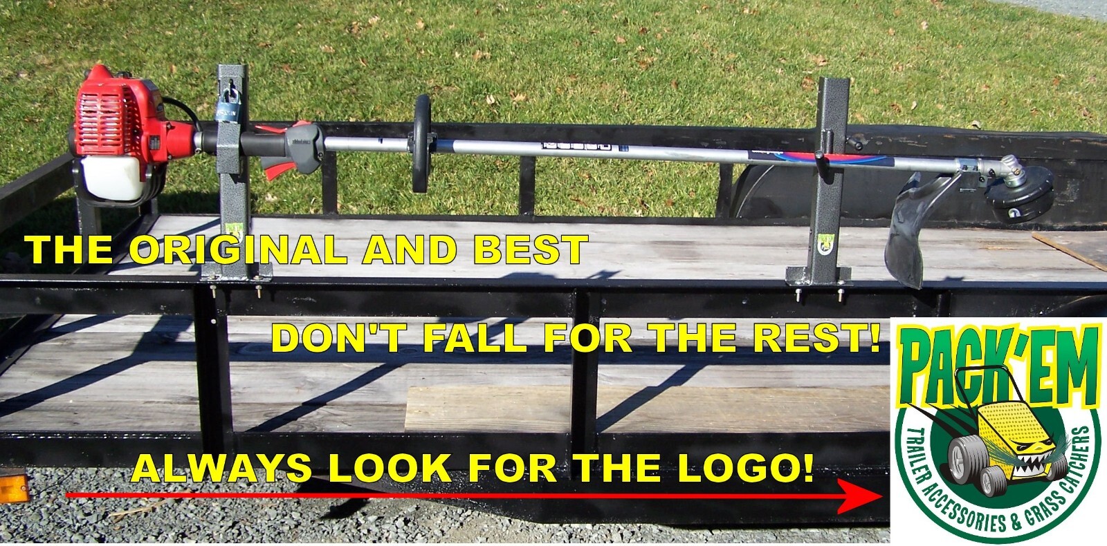 Lockable Trimmer Rack Landscape OPEN trailer PK-6S