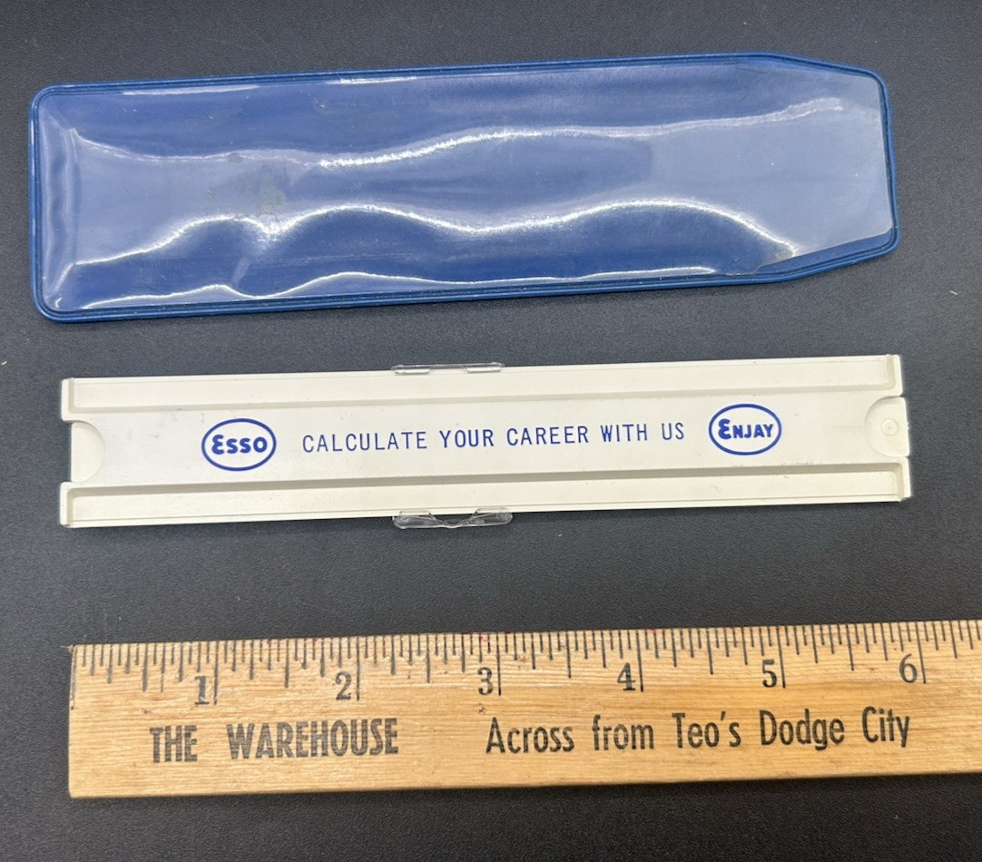 Vtg. Cica 1970s Esso Enjay Career / Employee Promo Sterling Slide Rule 587
