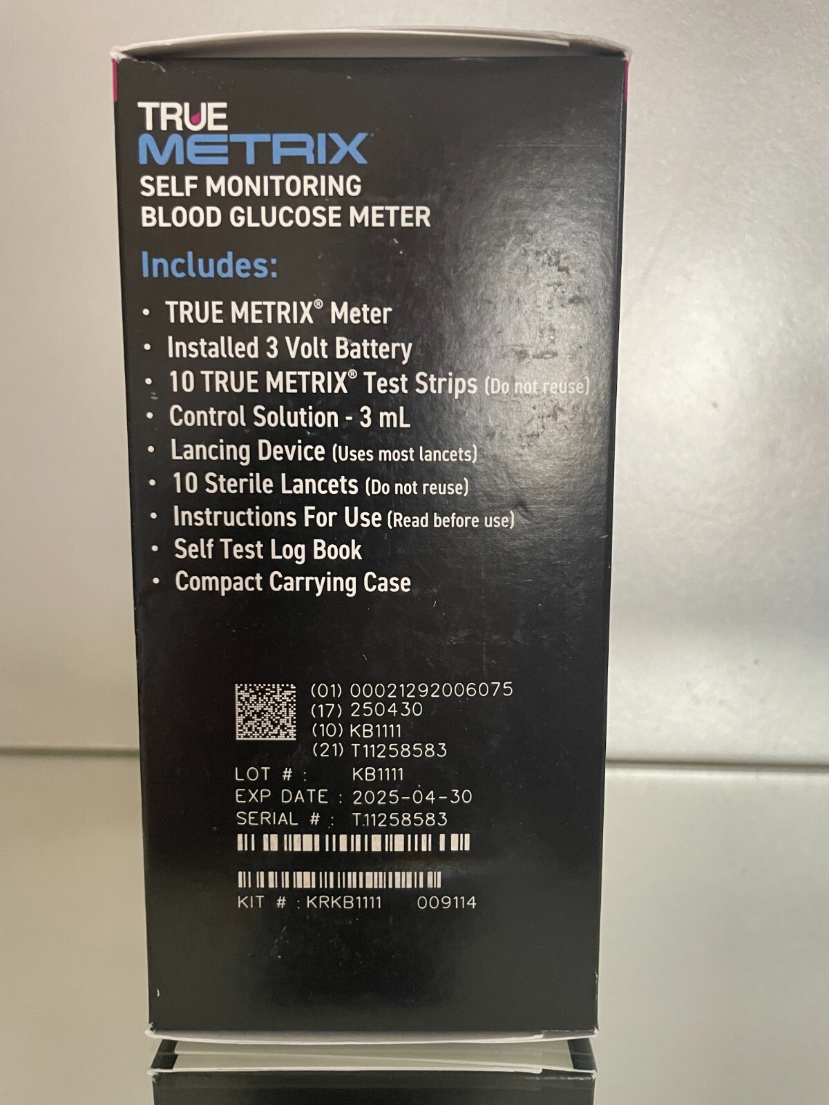 True Metrix Blood Glucose METER KIT, including 10 strips EXP 08/2025