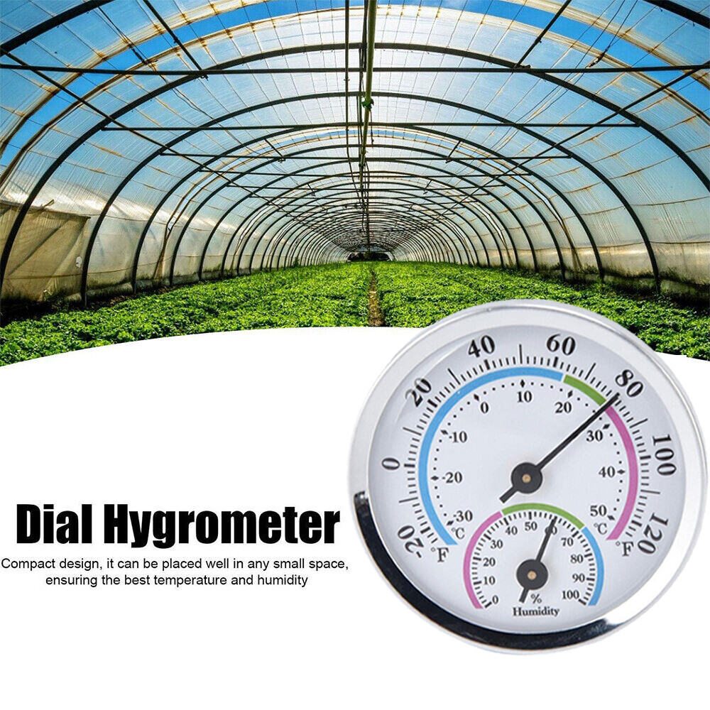 2pcs Analog Thermometer Hygrometer Humidity Meter Gauge Temperature Room Indoor