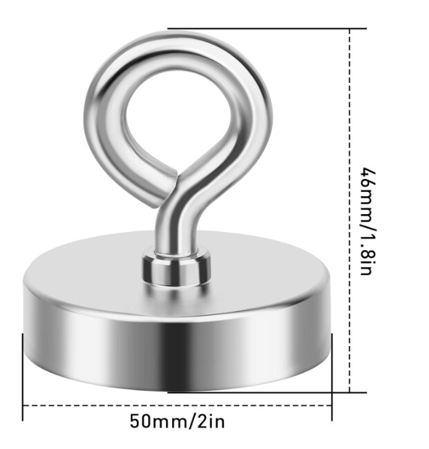 Large Fishing Magnets strong Neodymium super Rare Earth Magnet hooks 150-1600Lbs
