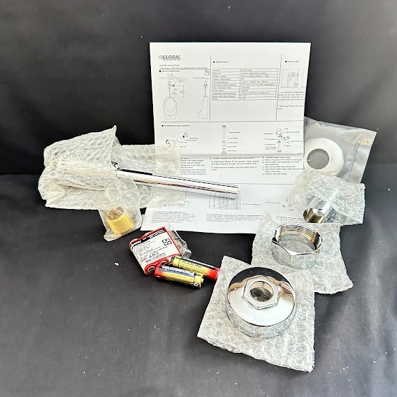 Global Industrial WB761208 Automatic Urinal Flush Valve, Battery Operated, 1.0 G