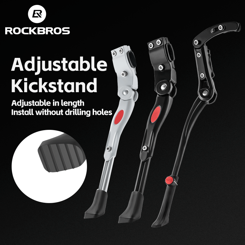 ROCKBROS Bike Kickstand Adjustable Stable MTB Folding Aluminum Alloy Stand
