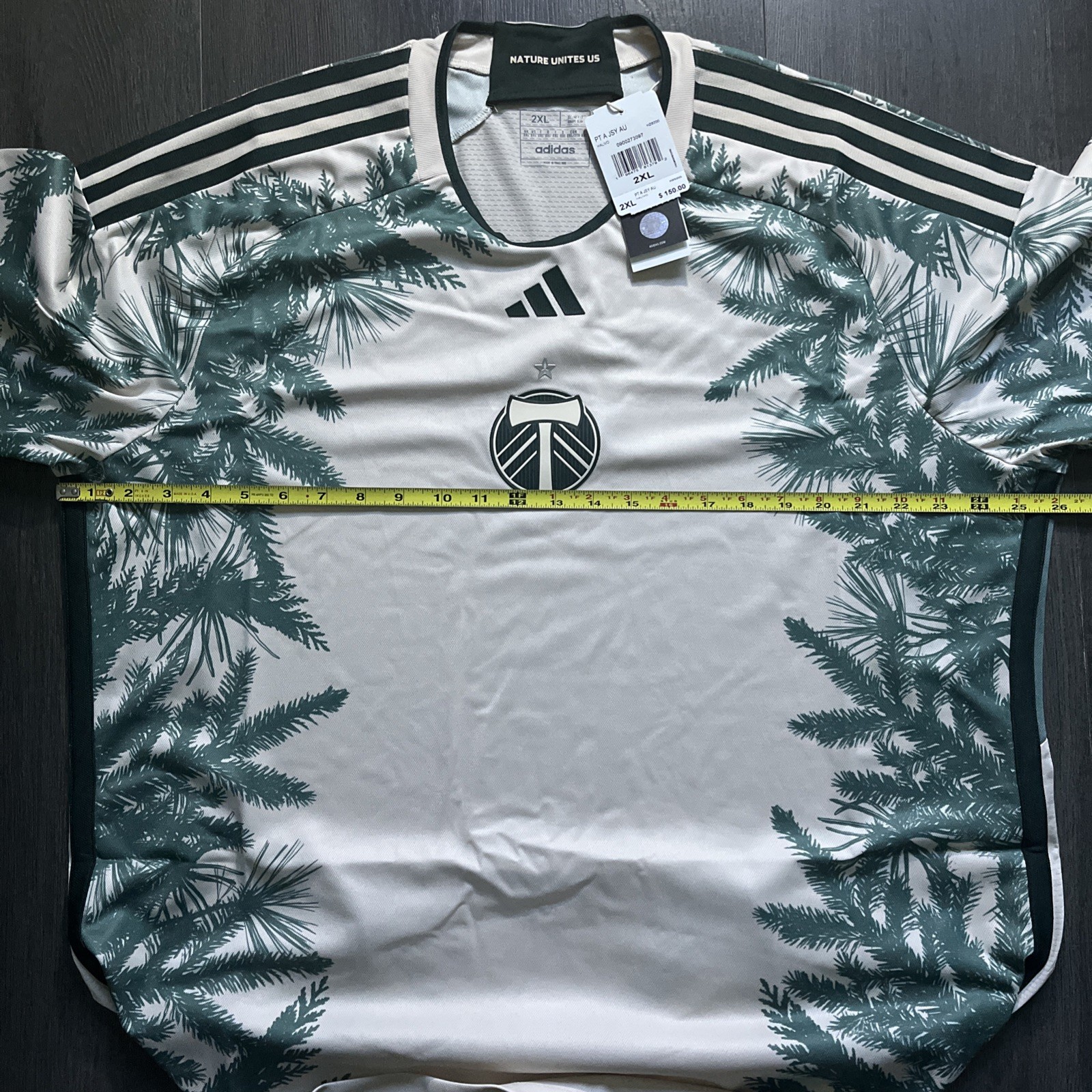Adidas Mens 2XL MLS Portland Timbers FC 24/25 Authentic Away Soccer Jersey NEW