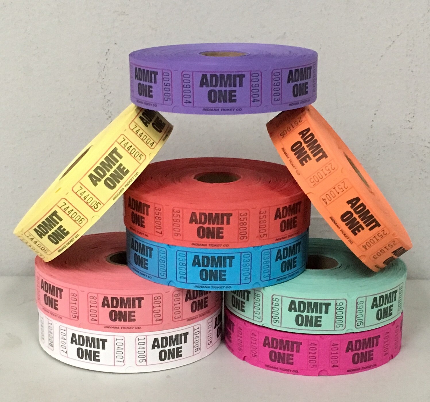 Admit One Tickets Roll of 1000 Event Raffle Carnival Fun Fair Festival Admit 1