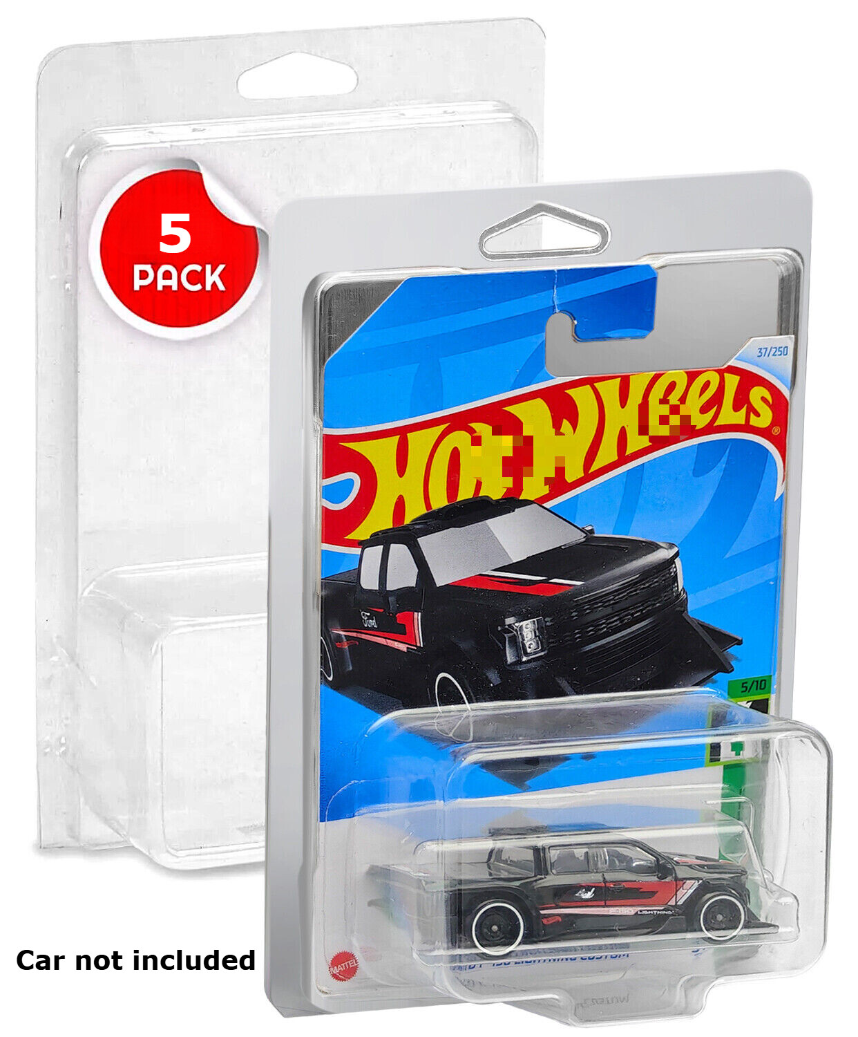 5 Pack Clear Protector Case Plastic Display For Hot Wheels & Matchbox Basic Car
