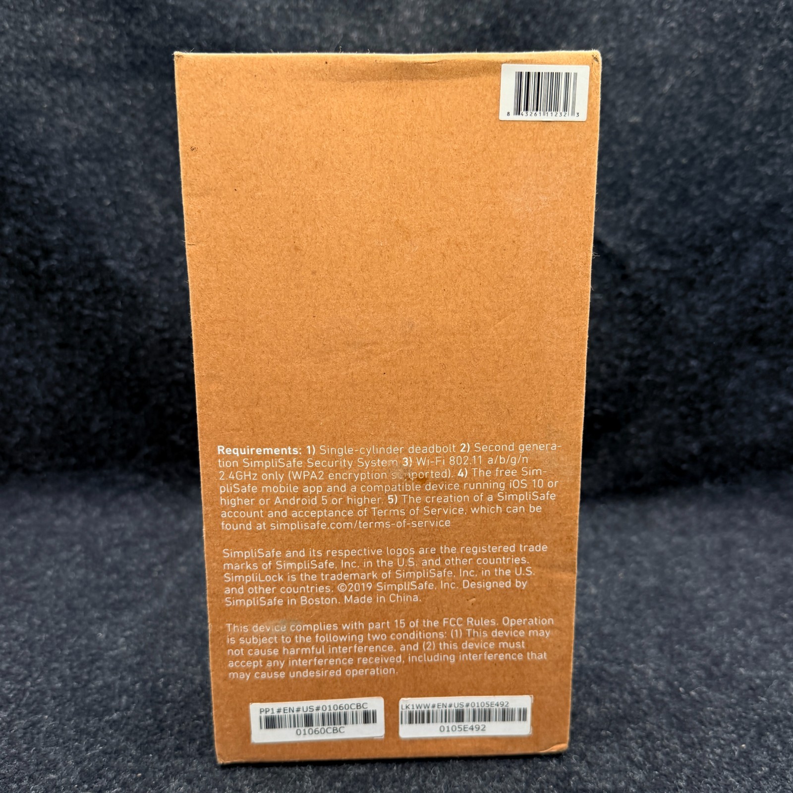 SimpliSafe Smart Door Lock with PIN Keypad (WHITE) w Black Keypad SSLK1