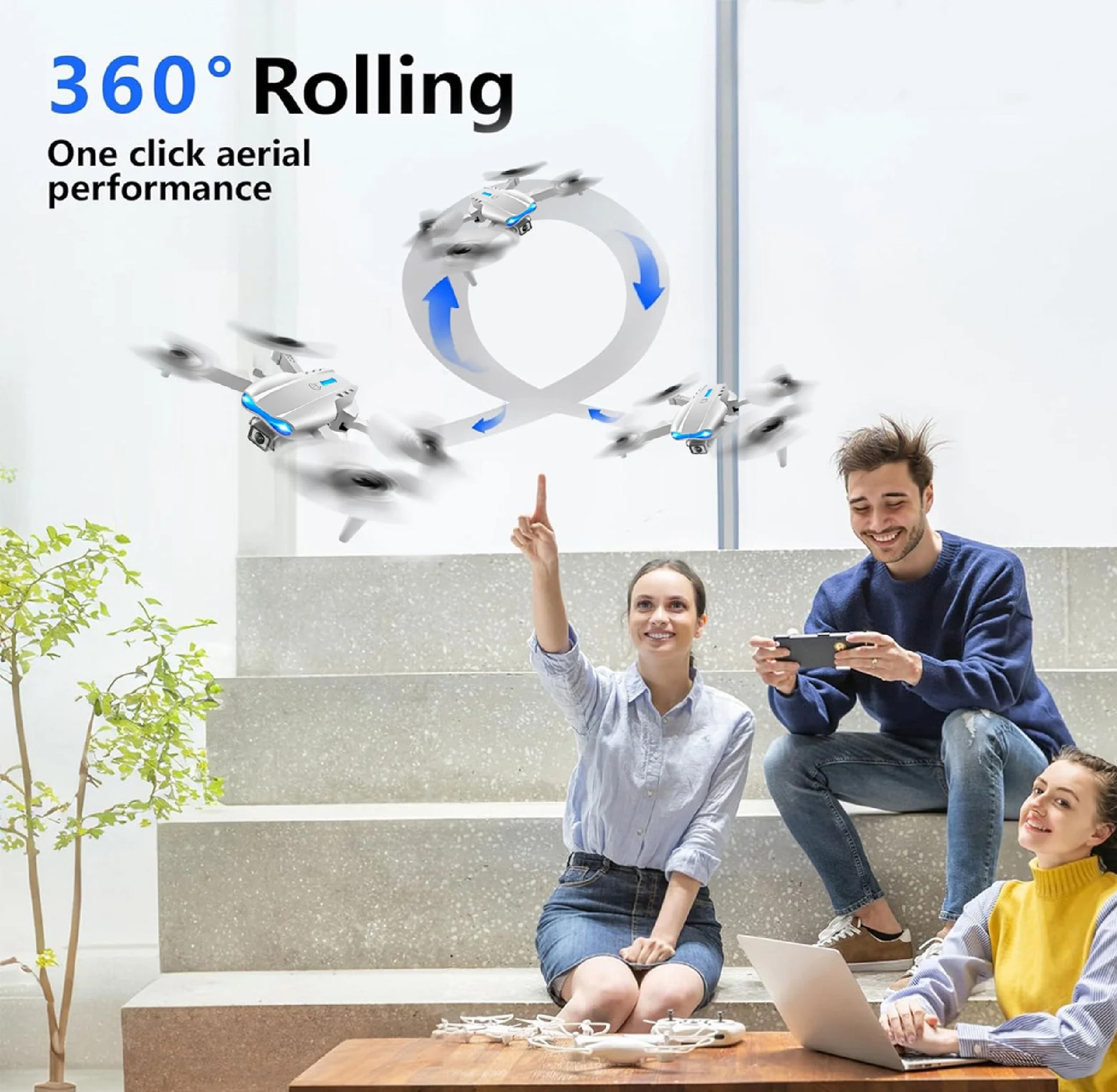 BEEPRINCESS E99 pro Drone with 4K HD Dual Camera for Adults Kids RC Quadcopter