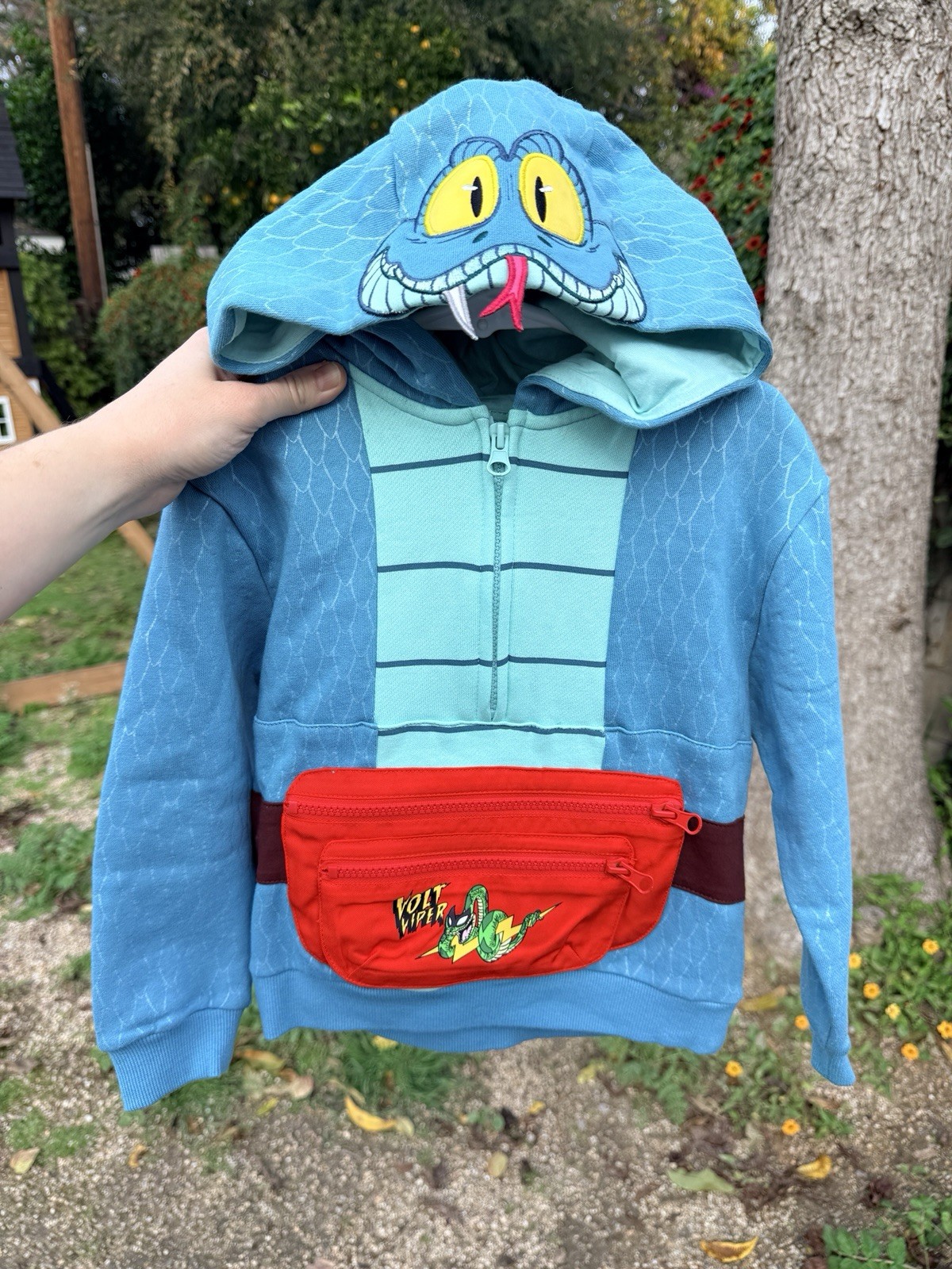 Disney Parks 2026 Zootopia 2 Gary De’Snake Half Zip Sweatshirt Pouch Kids - 7/8