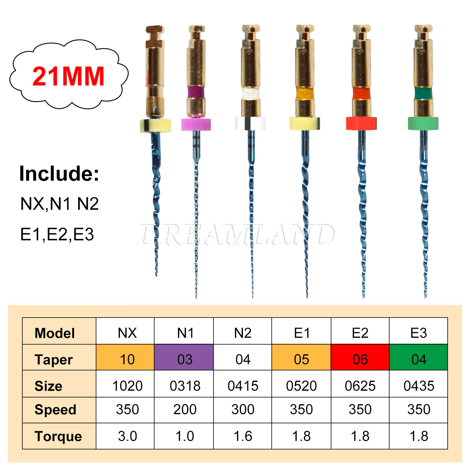 6pcs/pack Dental Endo Root Canal Super Taper Rotary Niti Files 21/25mm/31mm
