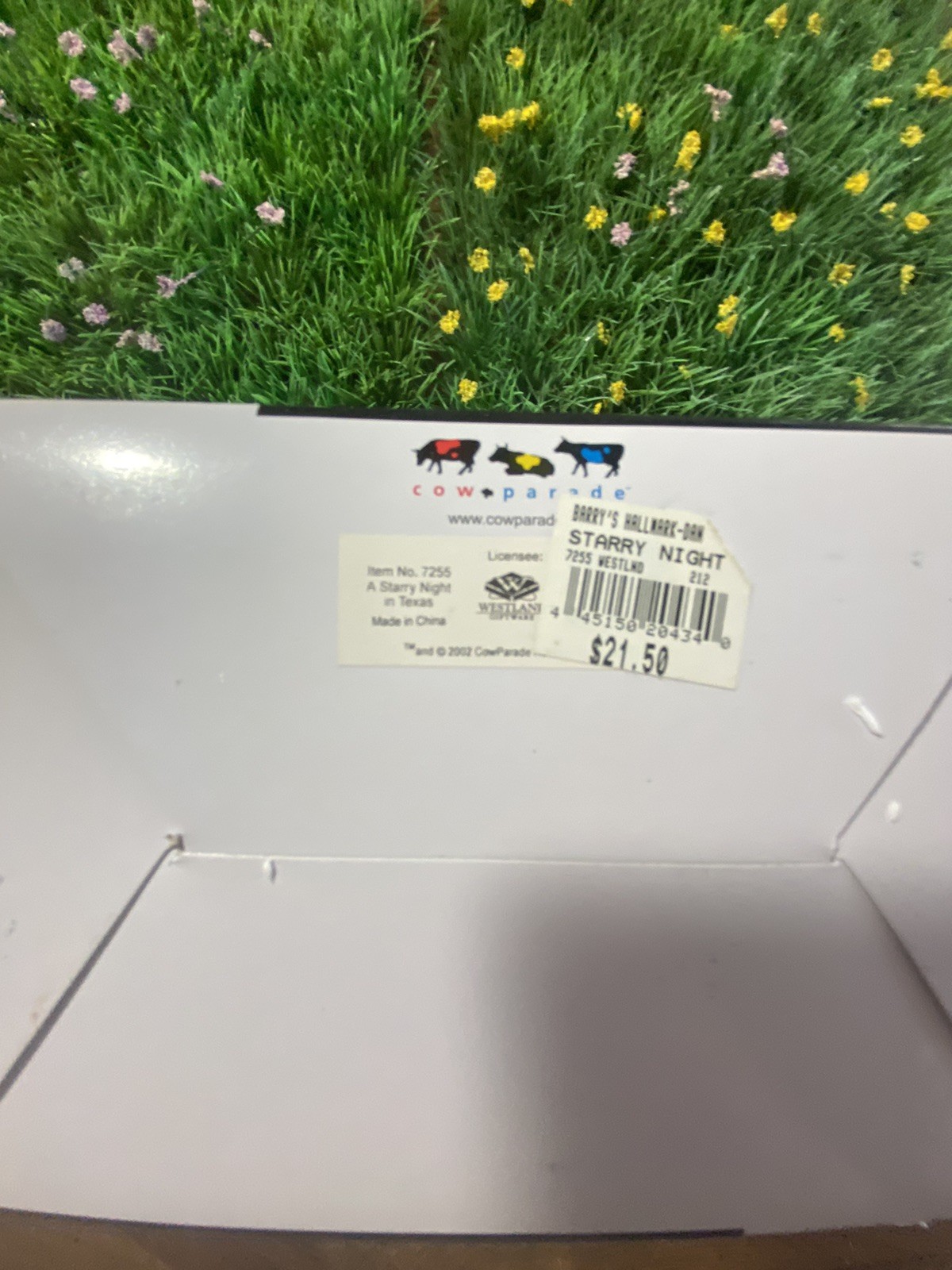 Cow Parade Starry Night In Texas 2002 Complete w/ Box & Tag Item #7255