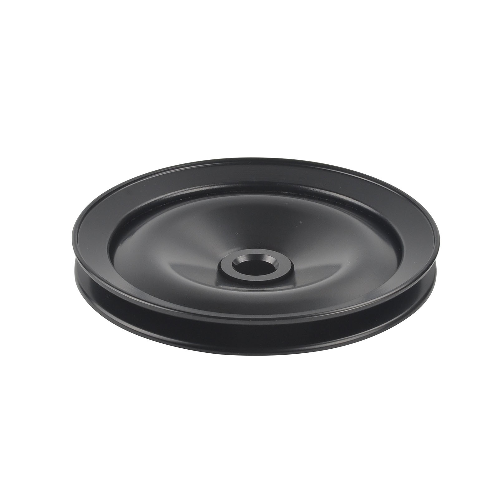 Black 1 Groove Power Steering Pump Pulley For GM Chevy Saginaw V-Belt Key Way