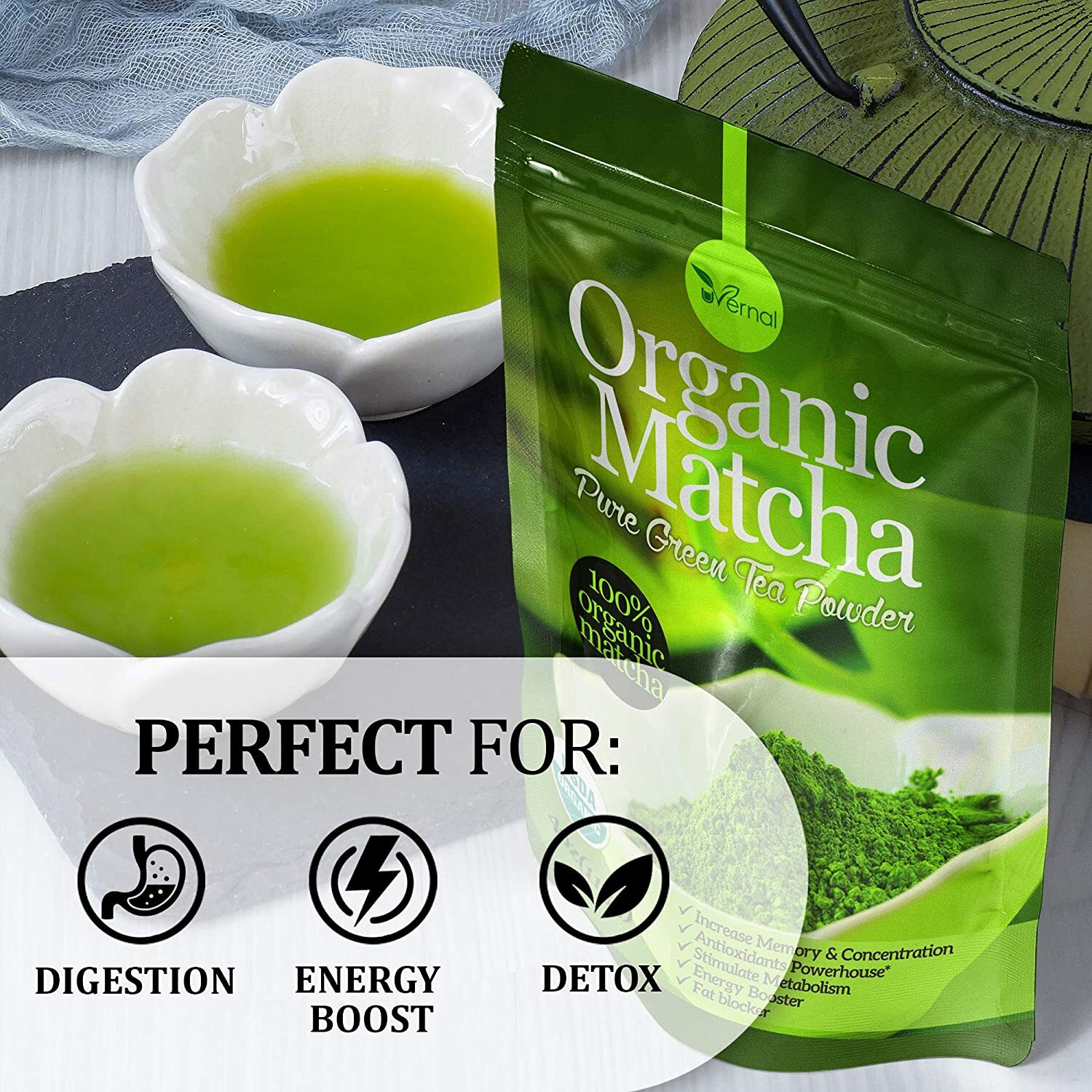 Organic Matcha Green Tea Powder 100% Pure Matcha 4oz