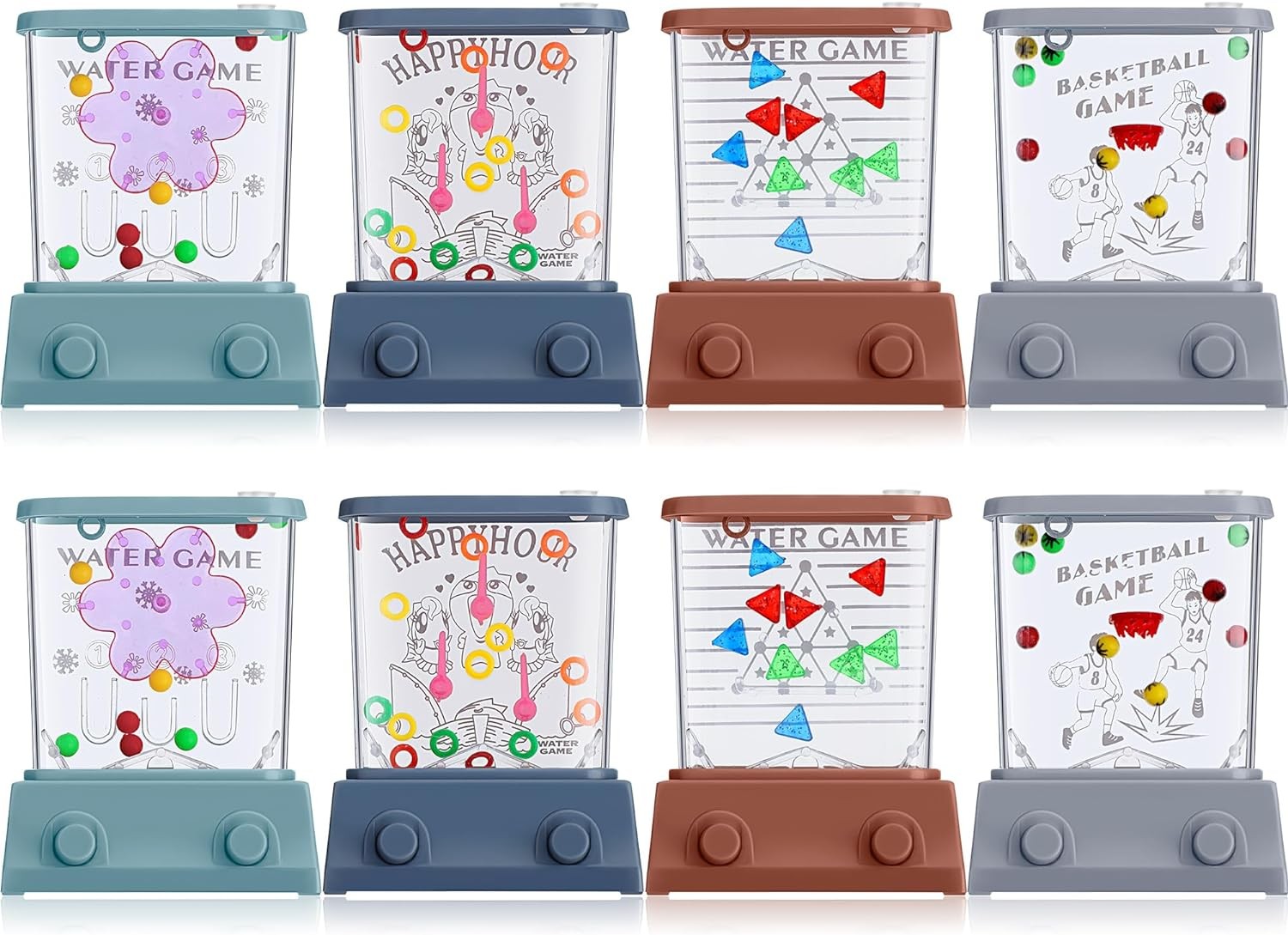 4 Pcs Water Ring Toss Game - Handheld Basketball Fun for Adults - Beach...