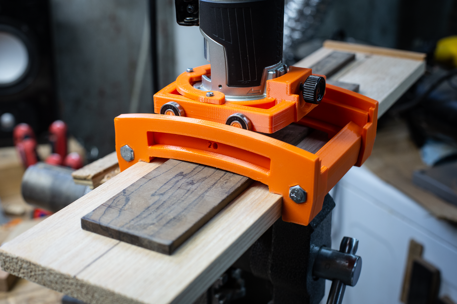 Fret Board Radius Jig - Makita, Bosch, DeWalt, Port Cable - multiple radii