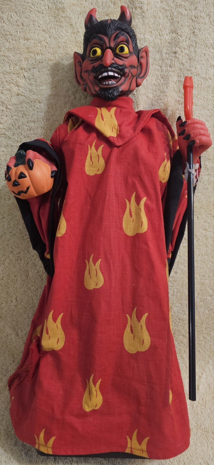 Vintage 1993 Holiday Creations Halloween Devil Voice/Blinking Eyes Working Rare!