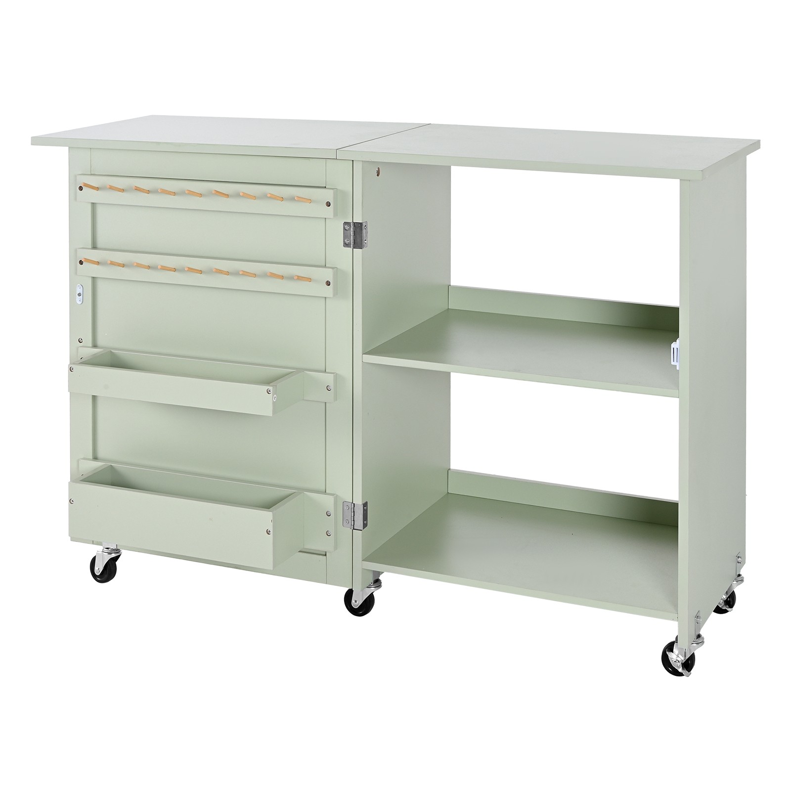 Uimoso Folding Multipurpose Sewing Table with Compact Design, Light Green