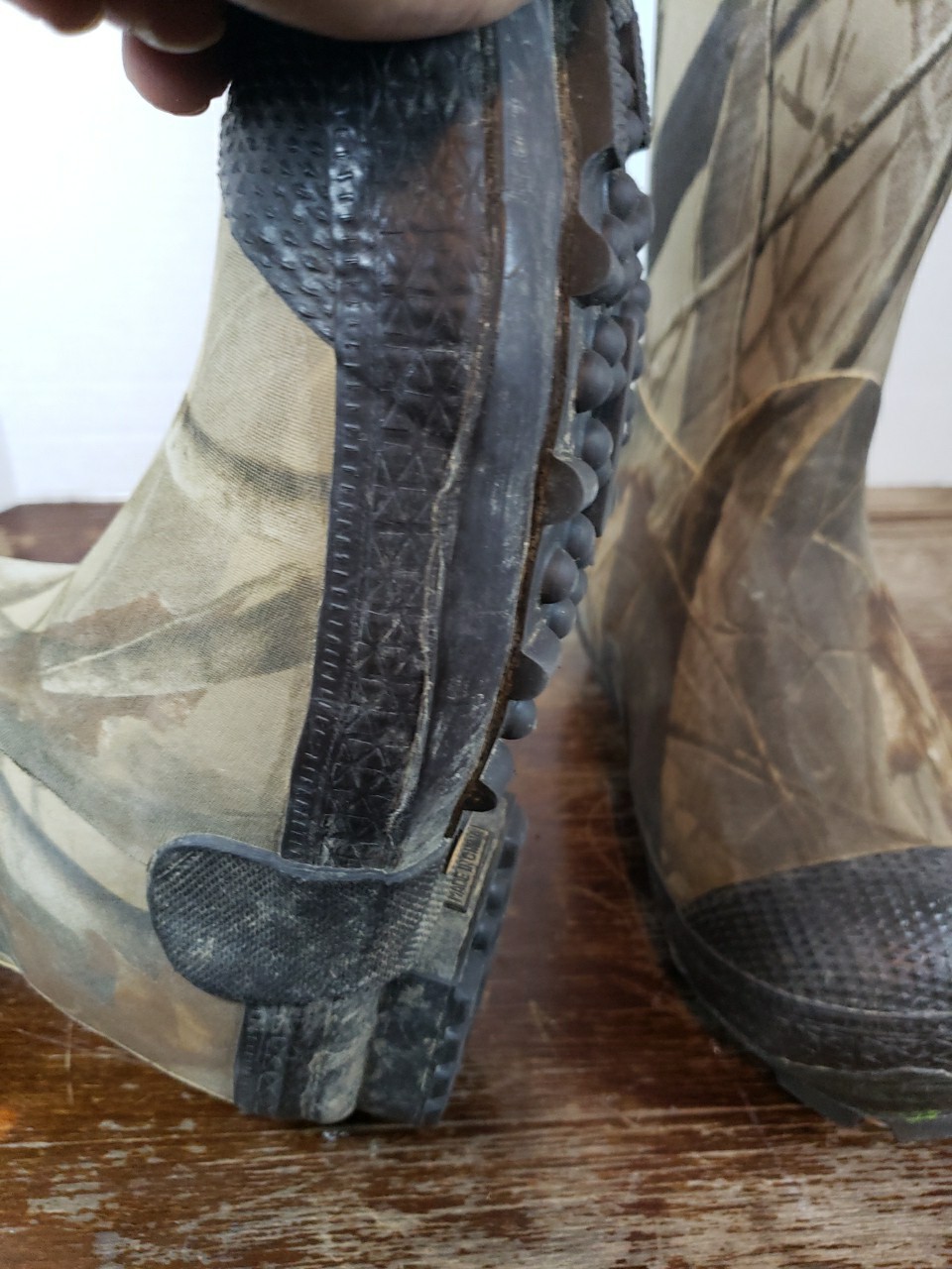 Redhead Bone Dry Realtree Hardwoods Rubber Boots 7 Thinsulate Steel Shank 1000g