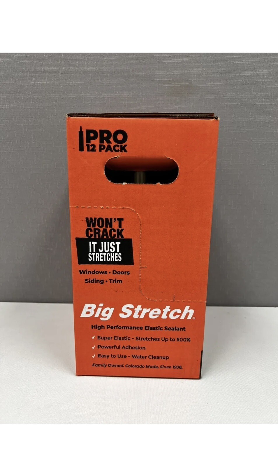 Sashco Caulk Big Stretch 12-Pack 10.5-oz Slate Gray Paintable Latex