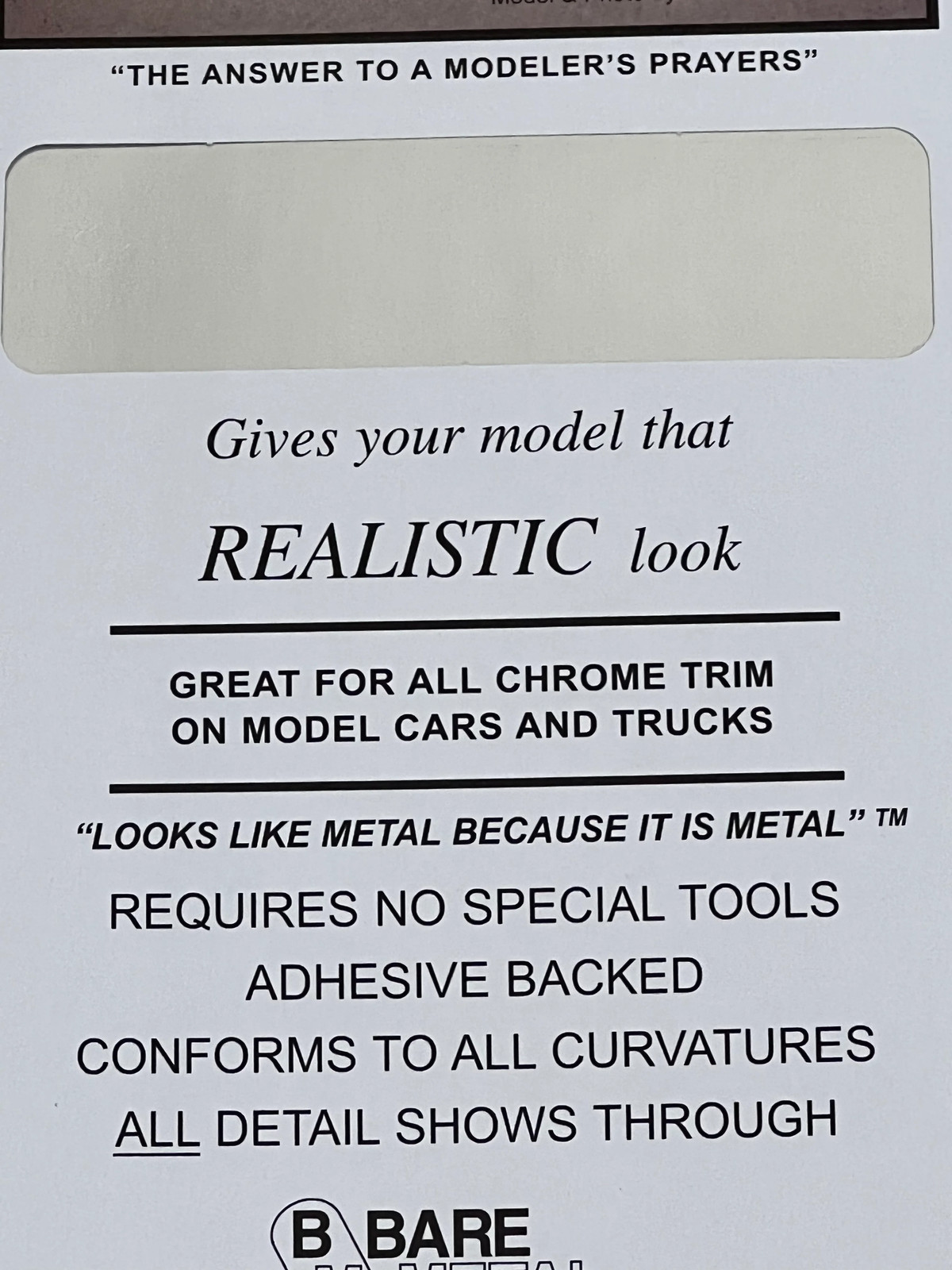 Bare Metal Foil BMF001 Chrome 11" x 6"