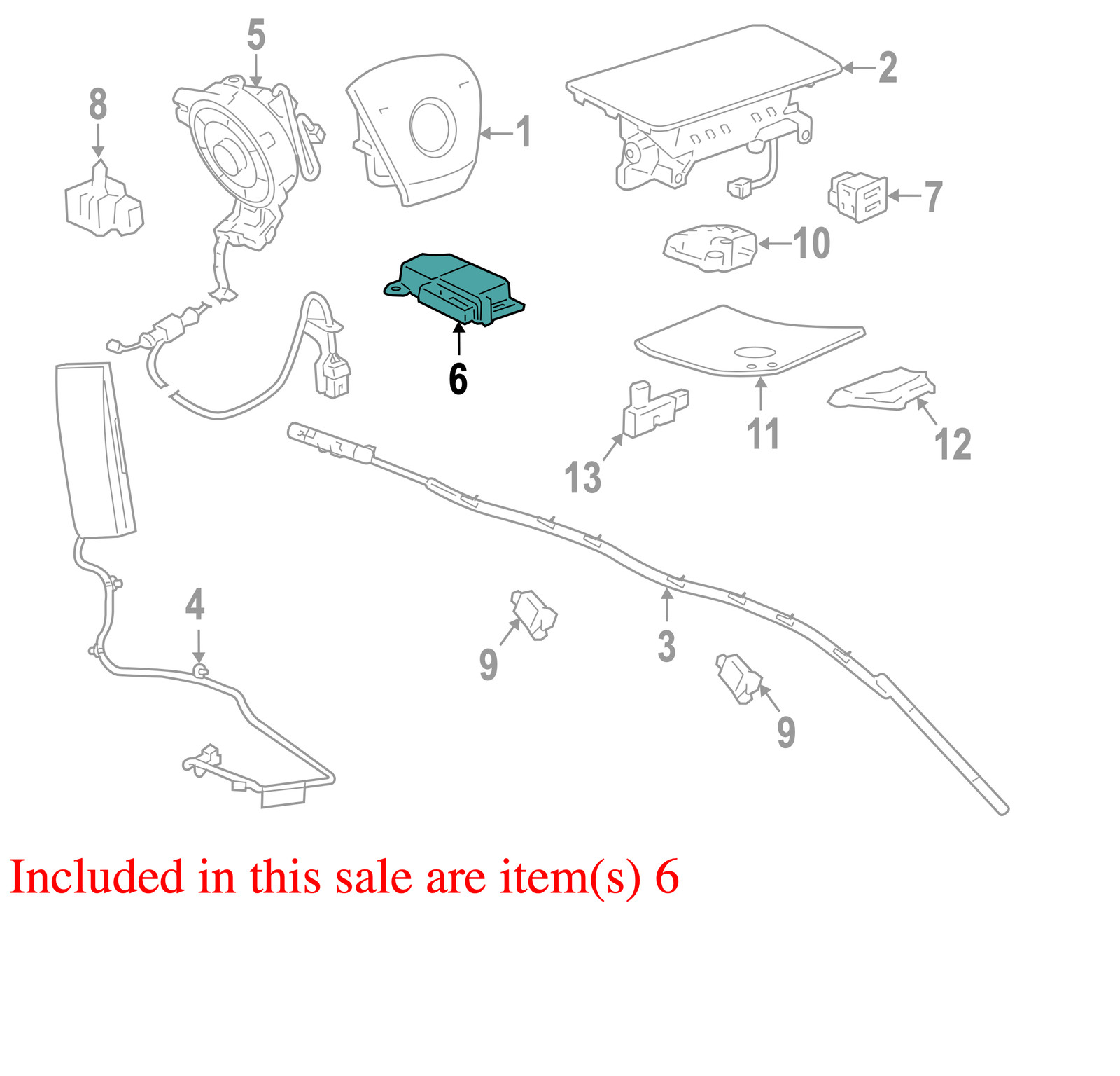 Inflator Restraint Sensor & Diagnostic Module 25803572